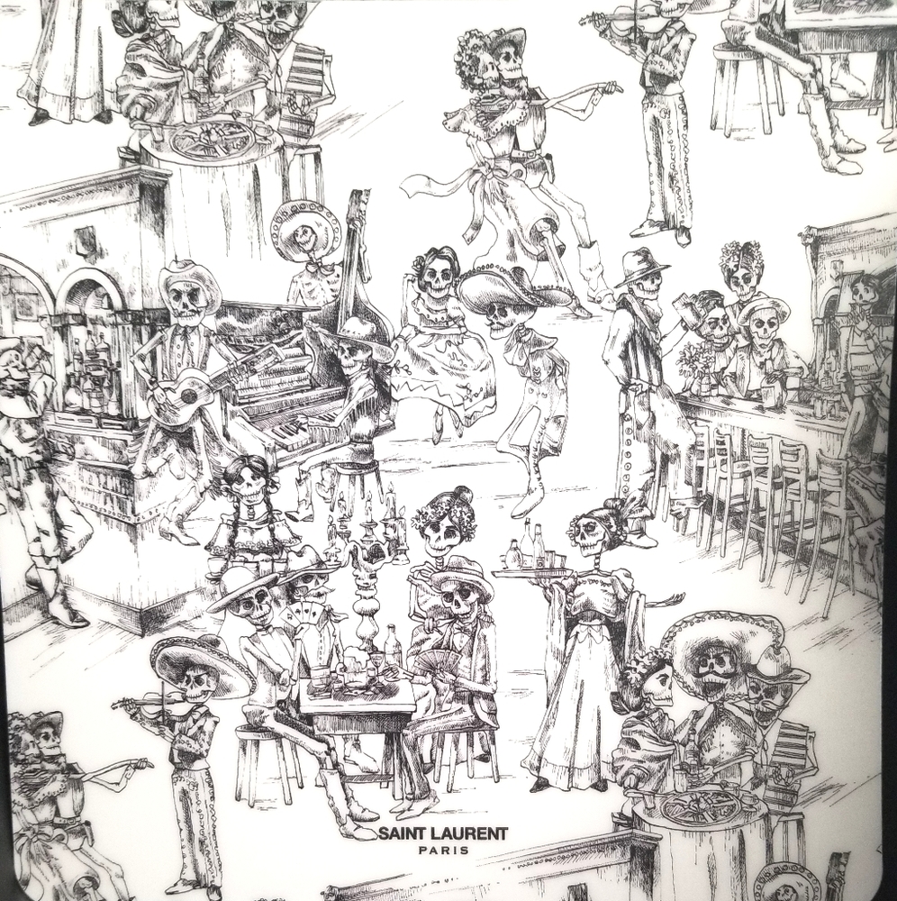 Saint Laurent "Dia de los Muertos" Print Mouse Pad